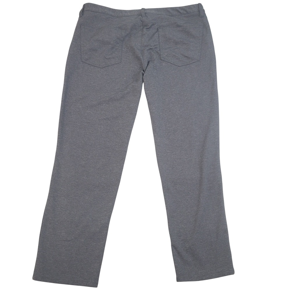 BONOBOS Mens 38x28 Gray Flat Front Polyester Dress Pants Travel Performance